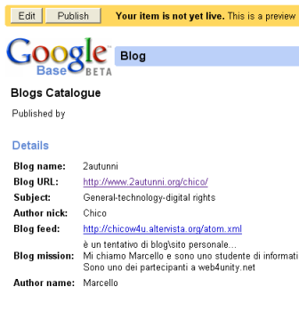 Google Base example